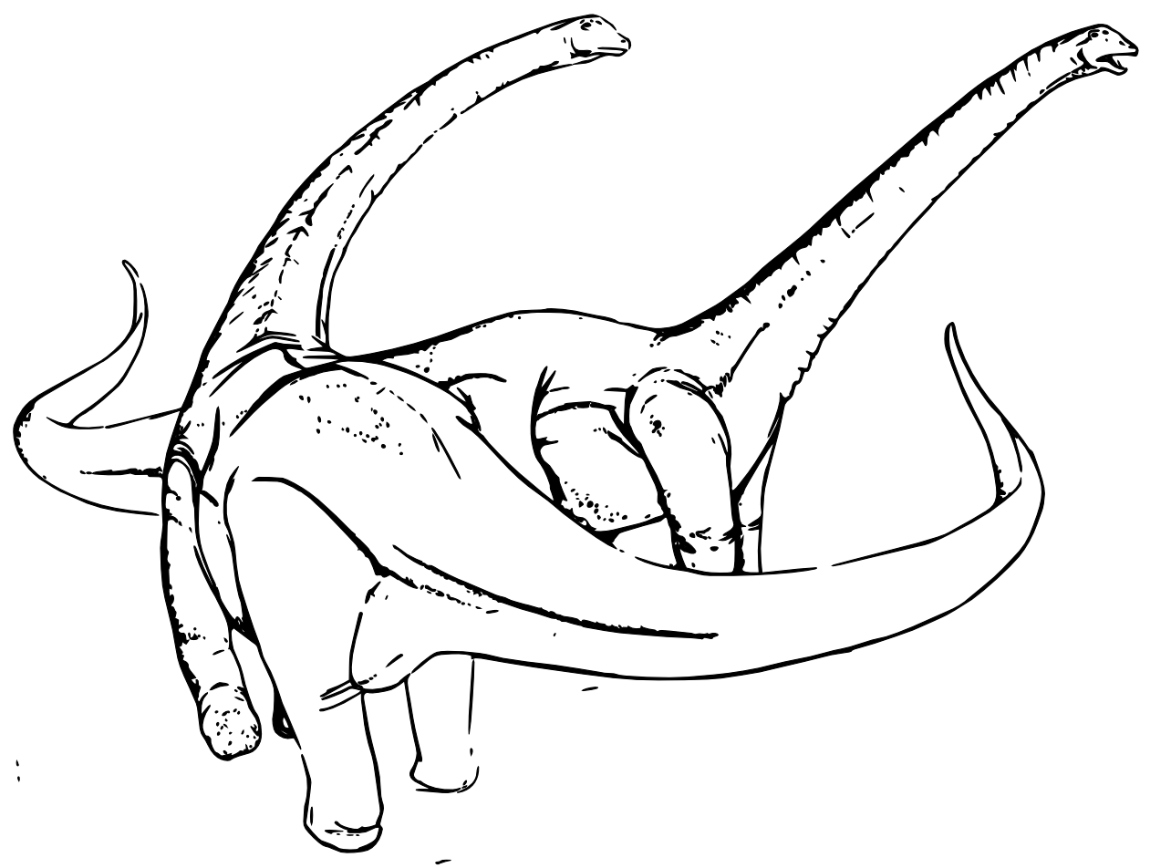 free black and white clipart of dinosaurs - photo #20